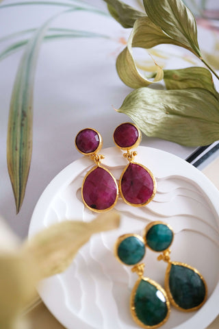 Verve Zümrüt Kadın Küpe