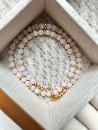 pembe kuvars minimalist kolye