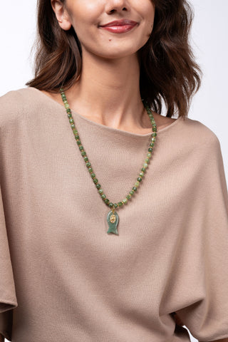 Pelagia Cubo Jade Kolye