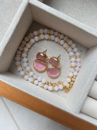 Amor Kadın Pembe Kuvars Kolye