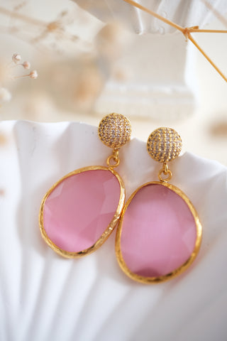 Luna Gleam Kedi Gözü Küpeler