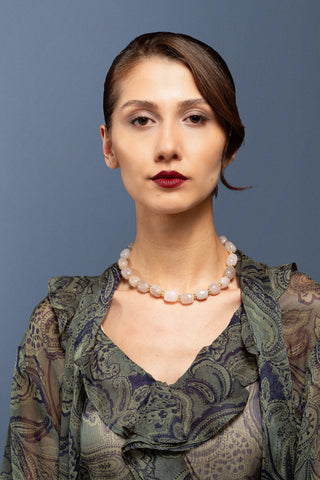 Rivea Pembe Kuvars Kolye