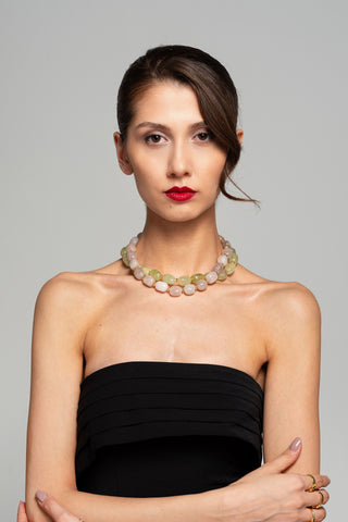 Rivea Pembe Kuvars Kolye